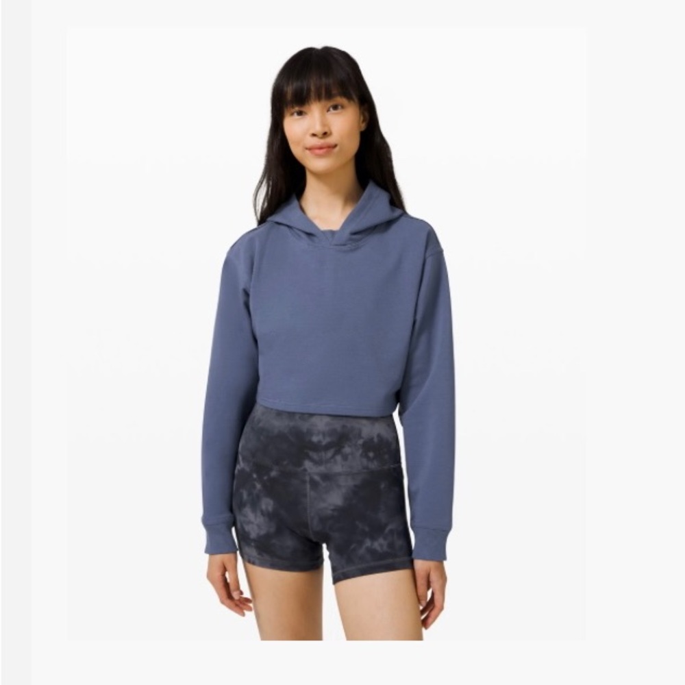 All Yours Cropped Hoodie in Ink Blue - like new!